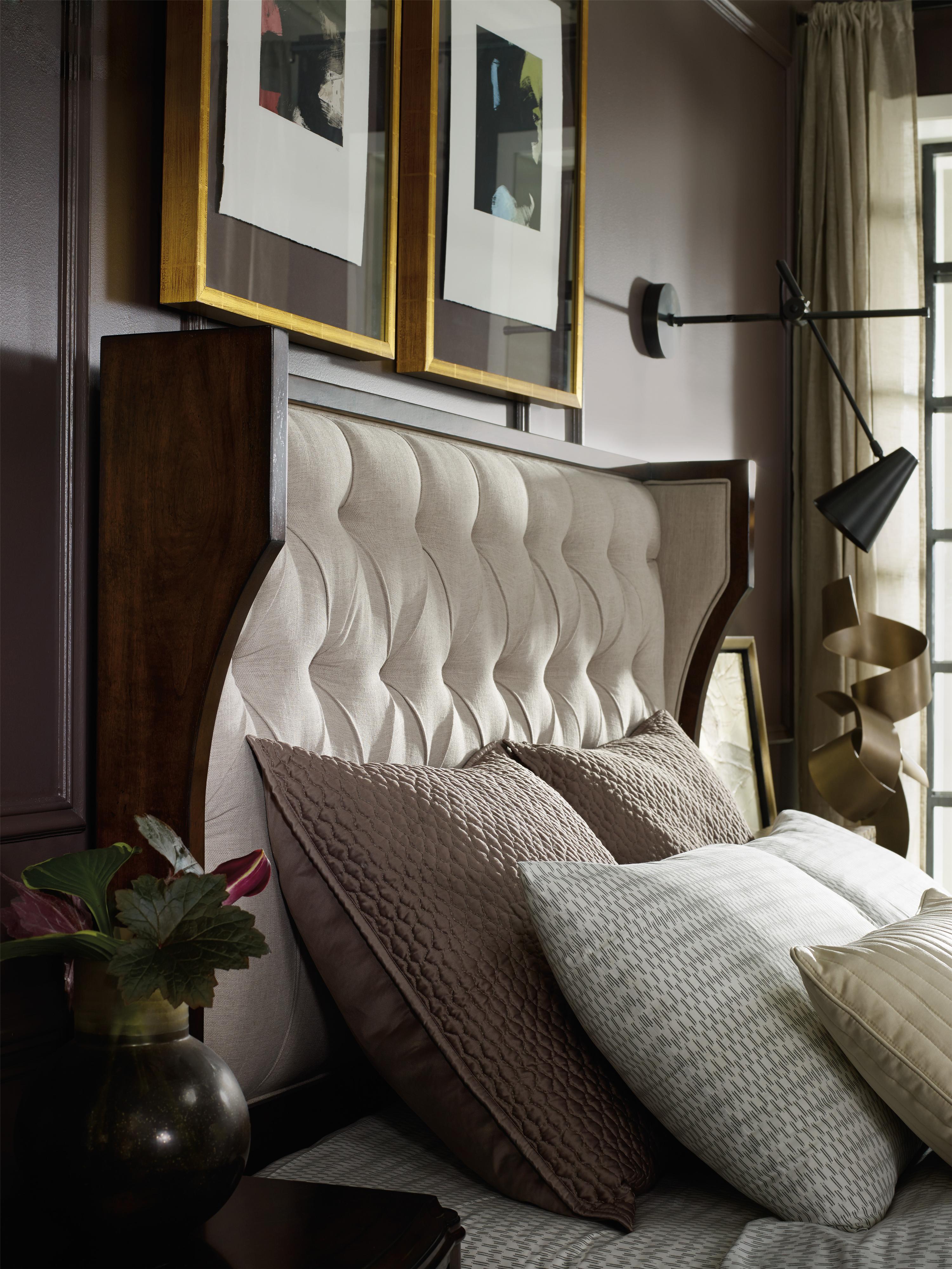 Hooker Furniture Palisade King Upholstered Shelter Bed with Diamond